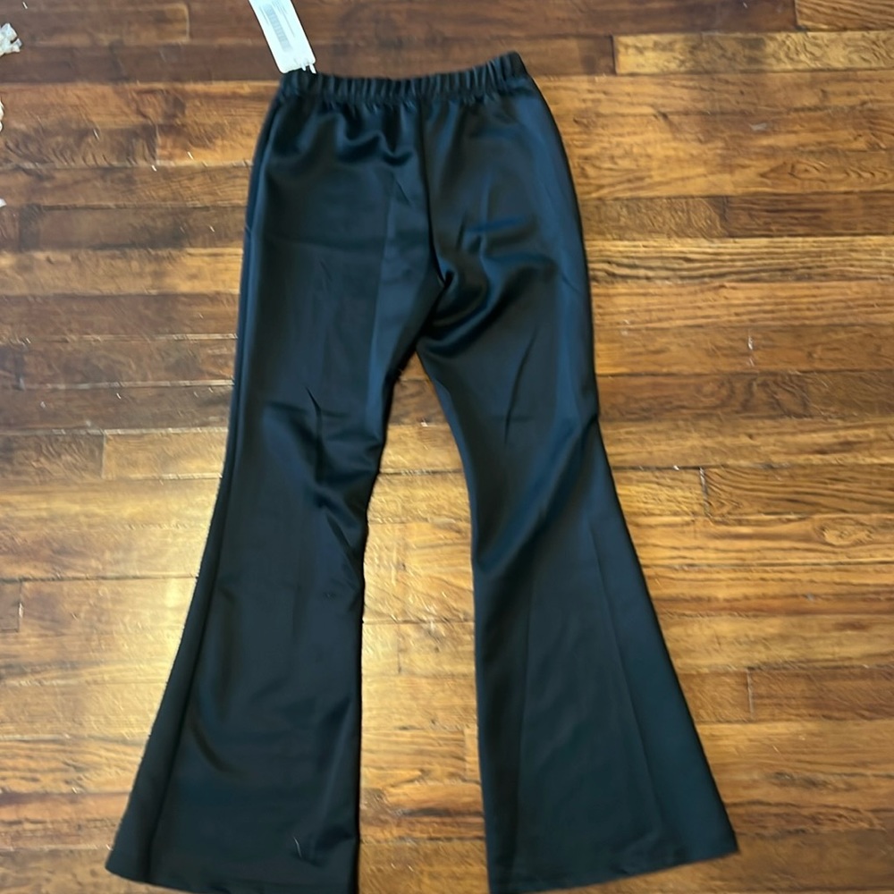 Blush Mark, size small, black wide leg pants, polyester and spandex